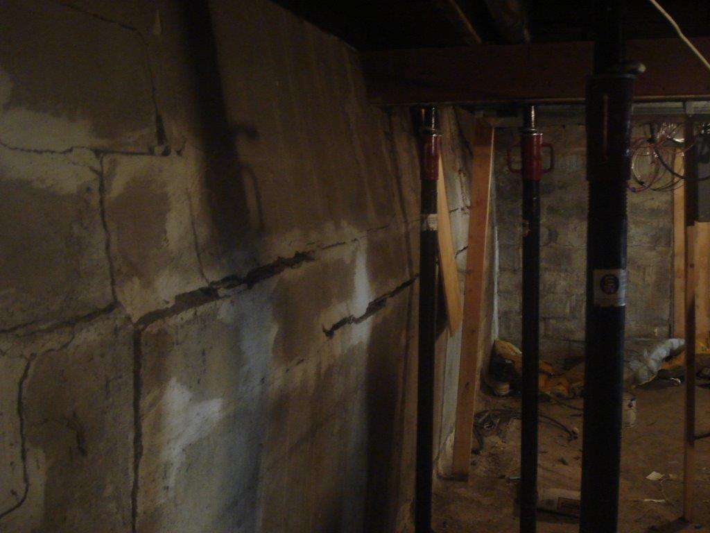 Bowed Cinder Block Wall