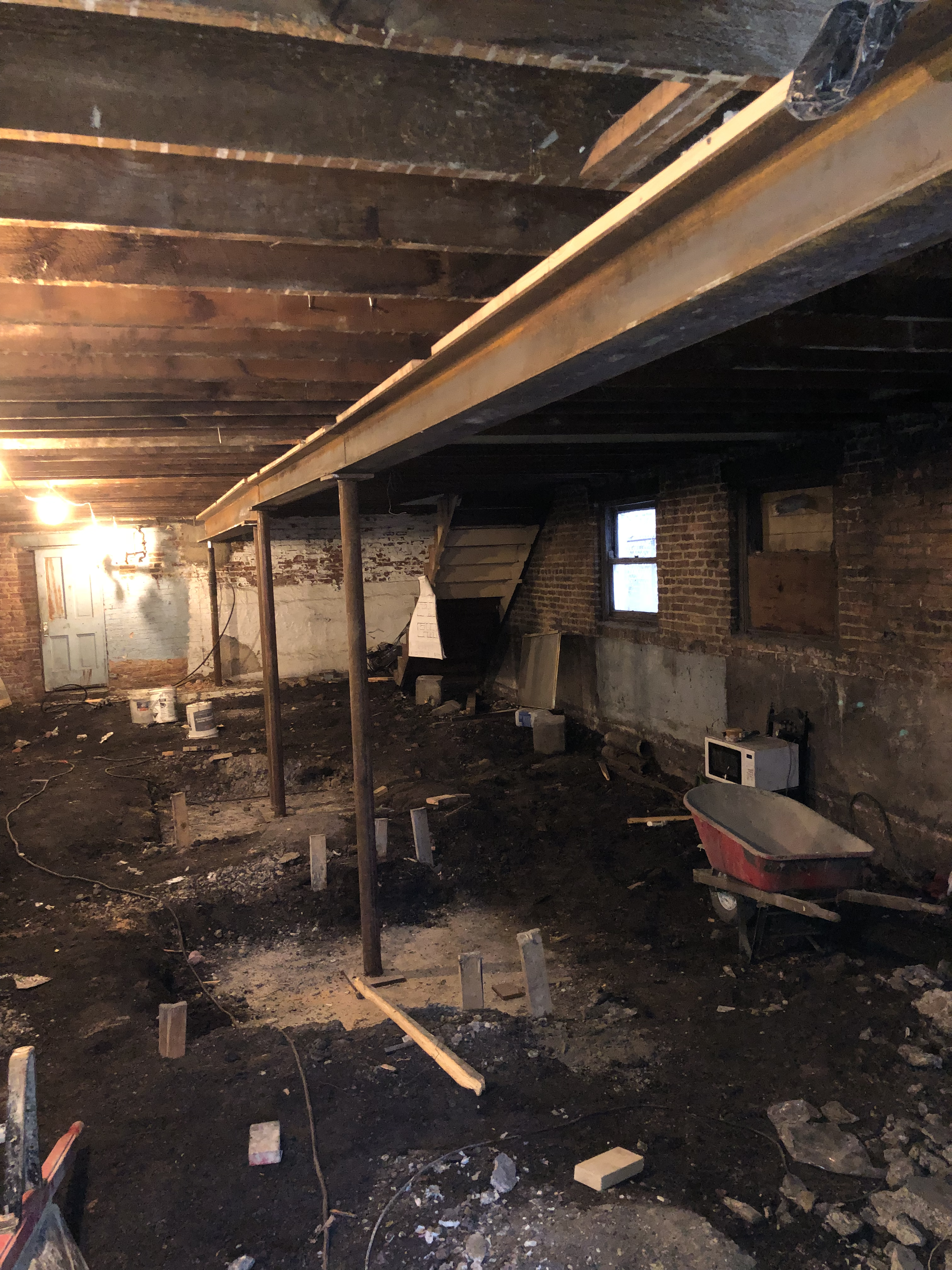 New Steel I-Beam with New Concrete Piers