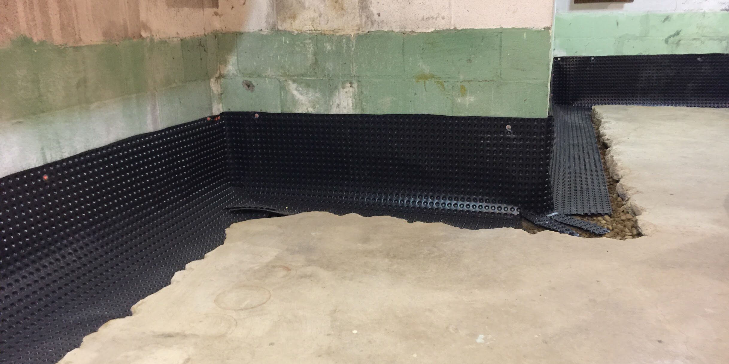 Interior Drain Tile System with Me-Drain